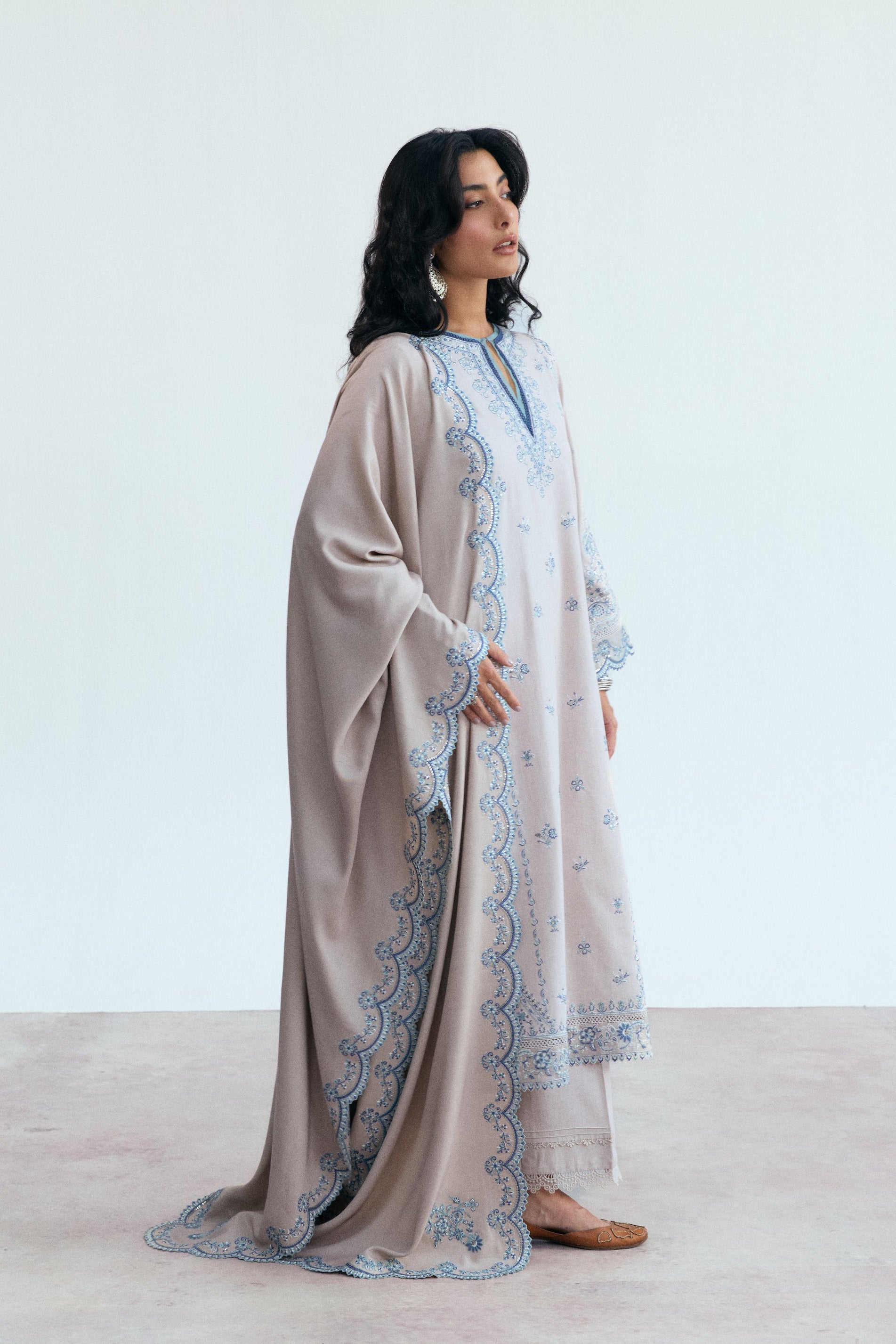 Khaddar linen casual salwar kameez for women