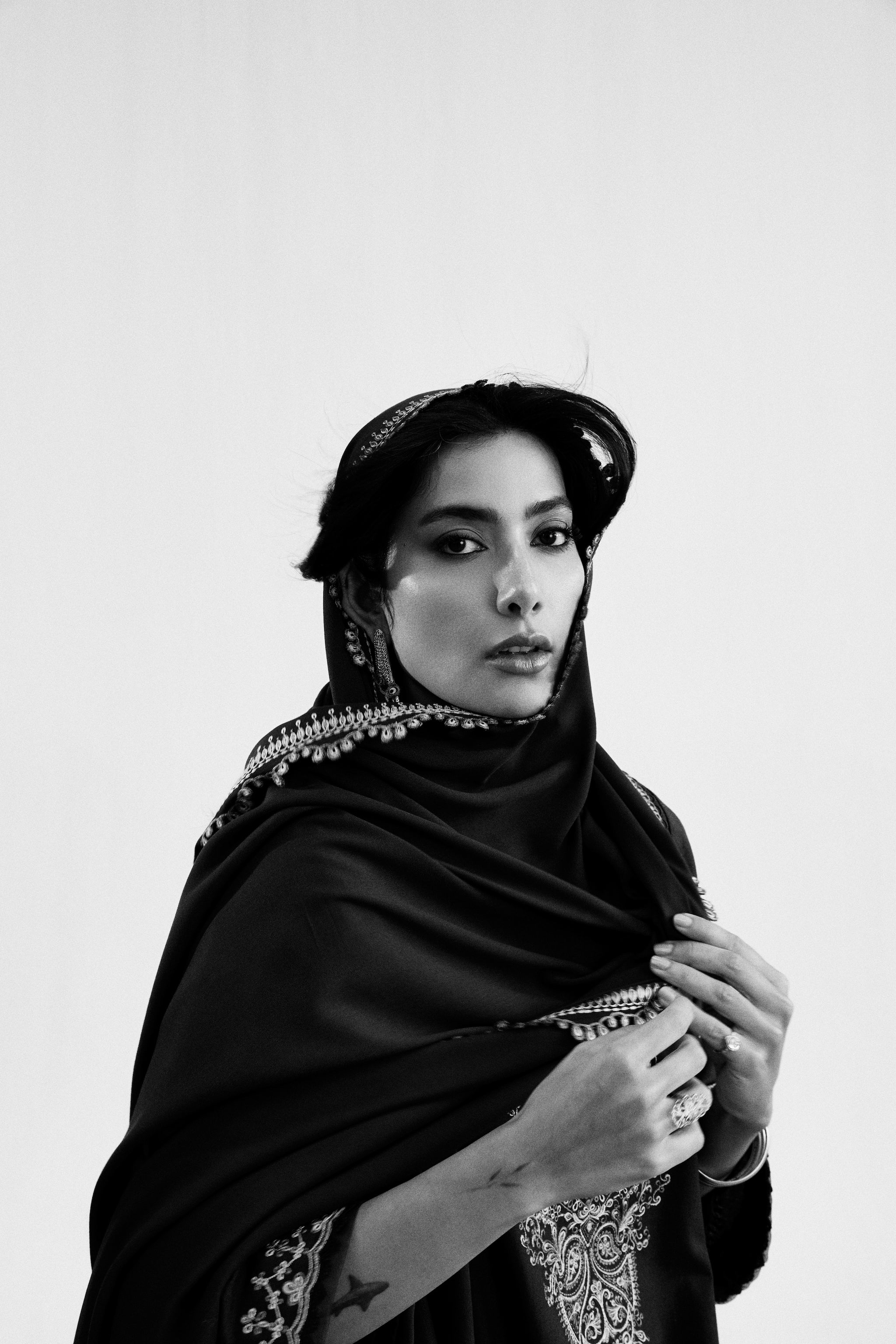 Women’s winter khaddar three - piece in deep brown with premium embroidery – Pakistani winter collection