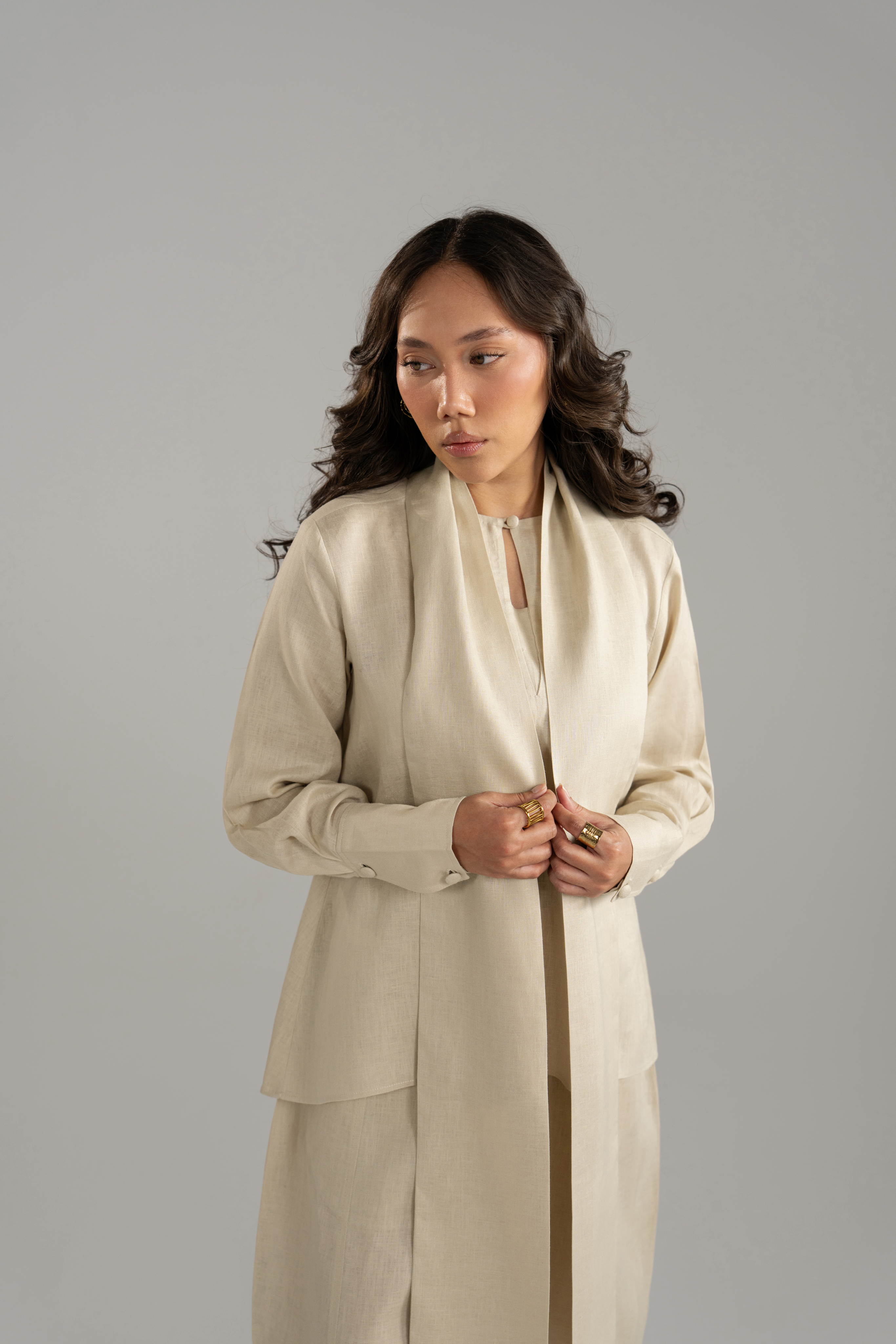 Keyhole Blouse and Balloon Trouser Co-ord