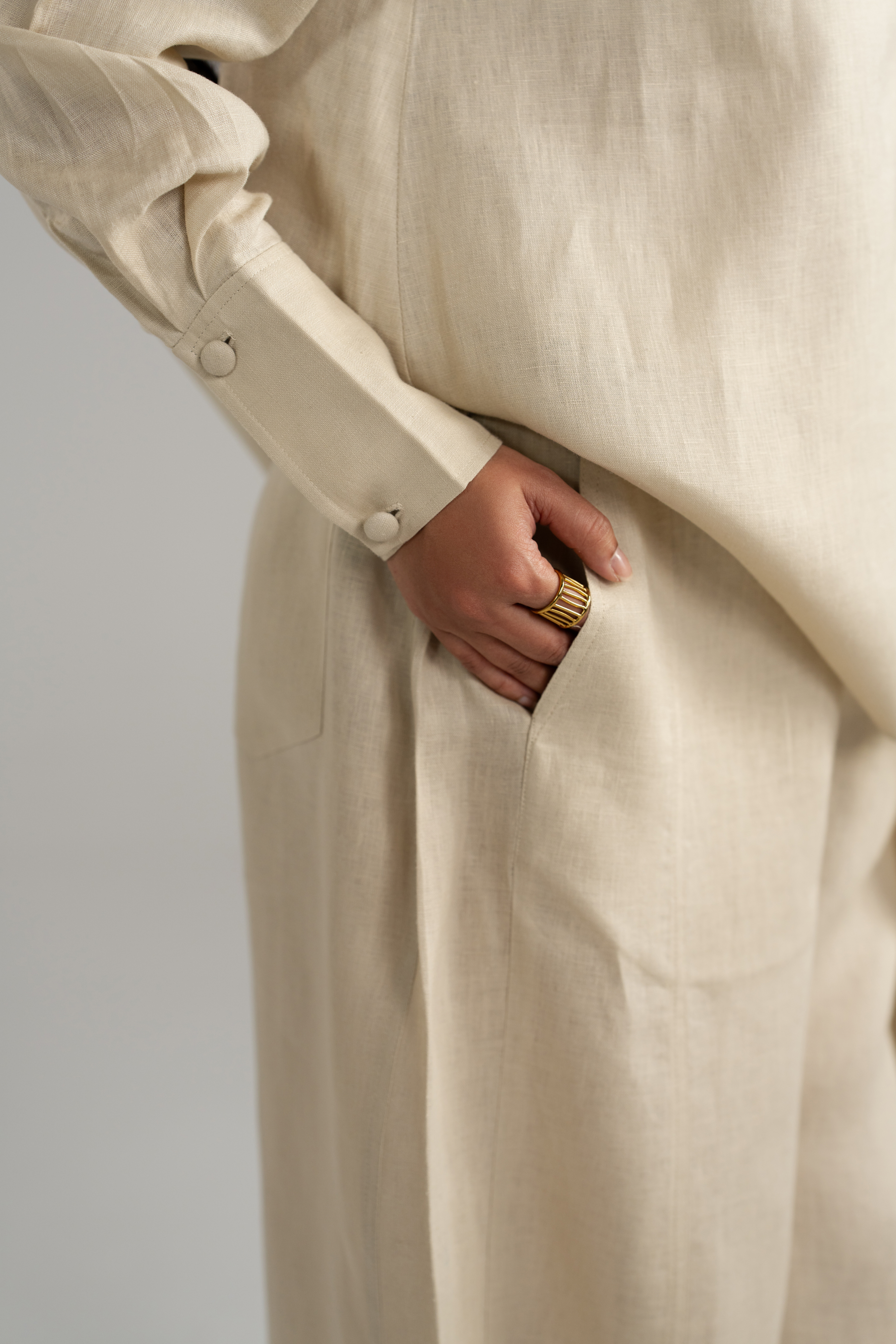 Keyhole Blouse and Balloon Trouser Co-ord