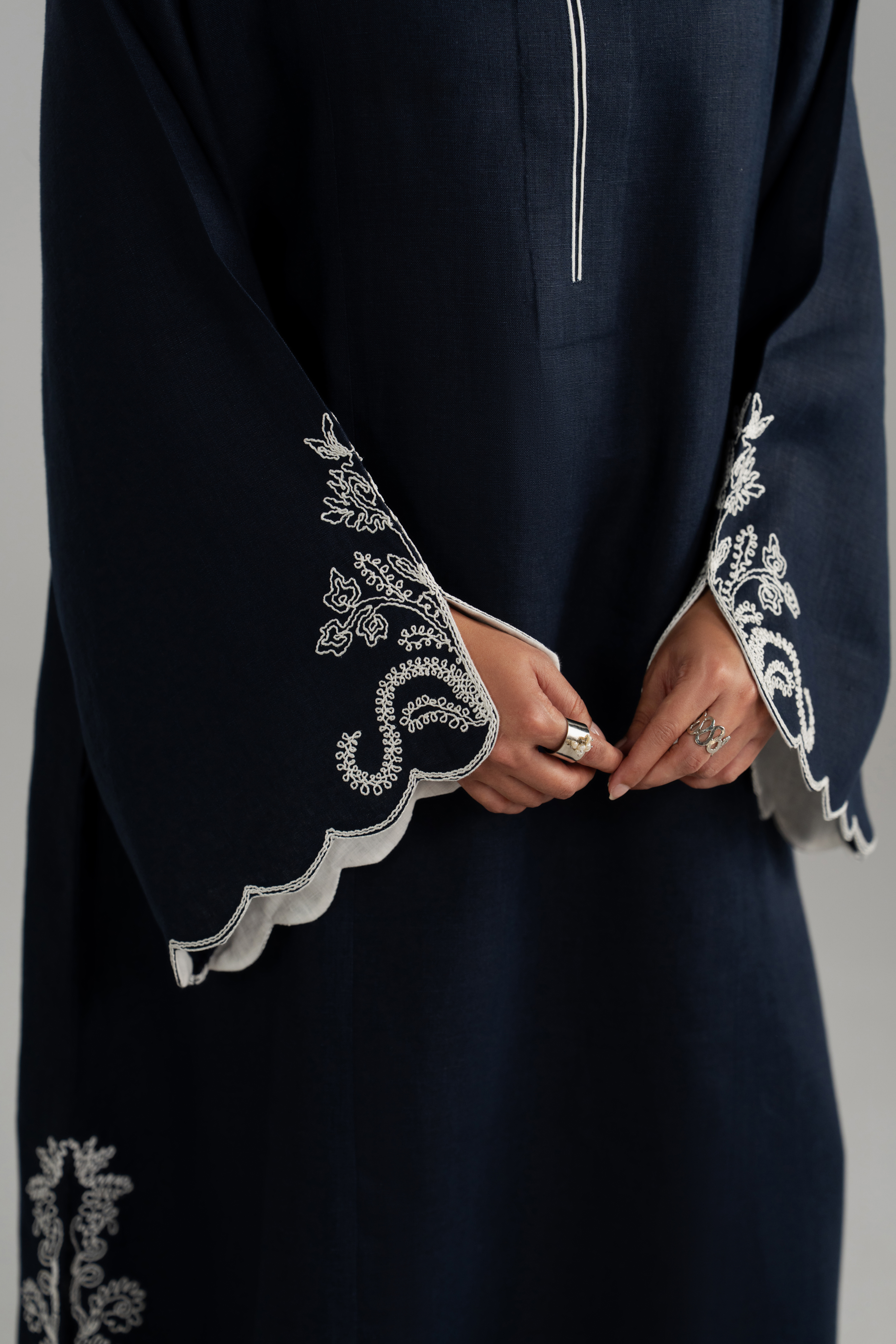 Embroidered Kaftan Set