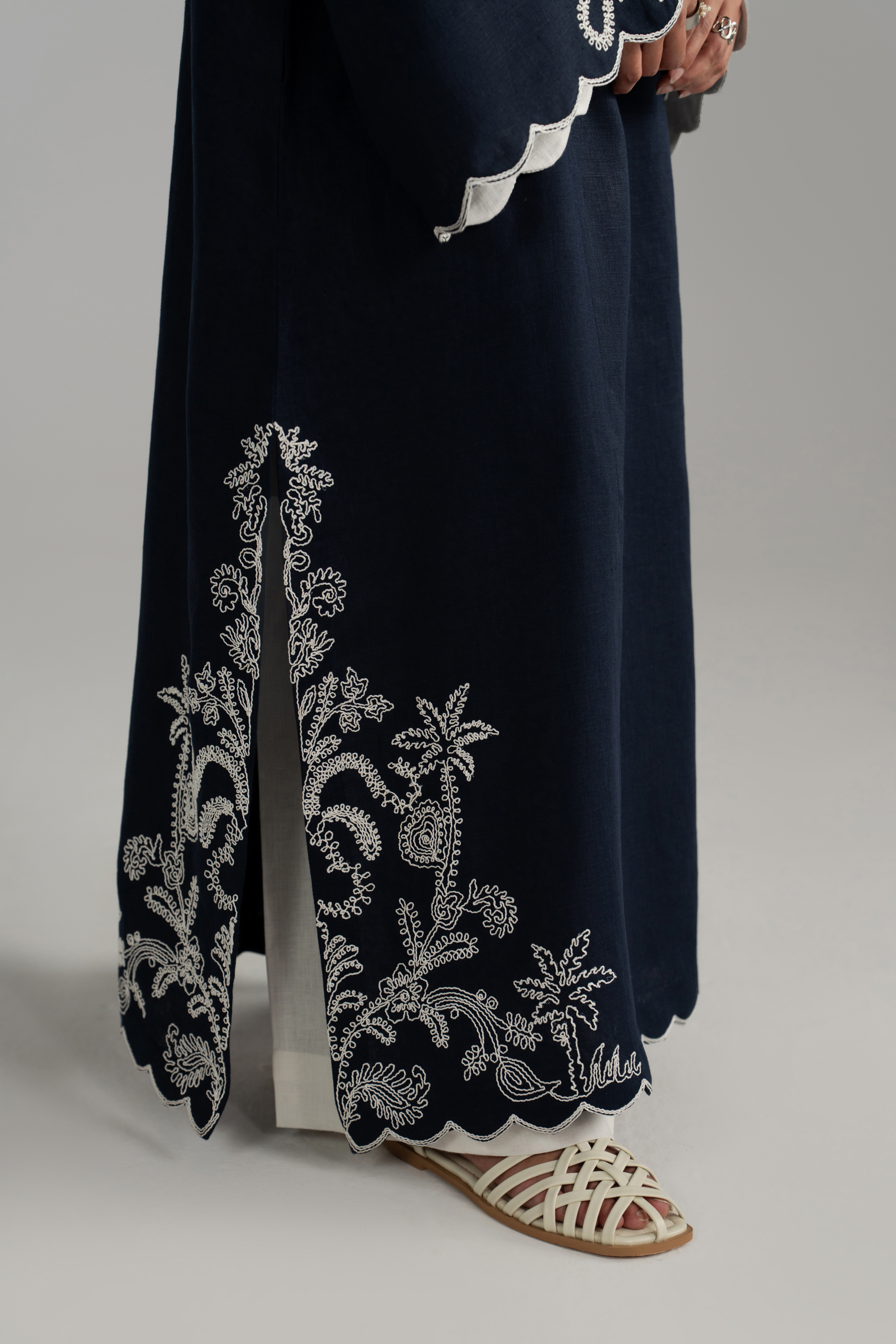 Embroidered Kaftan Set