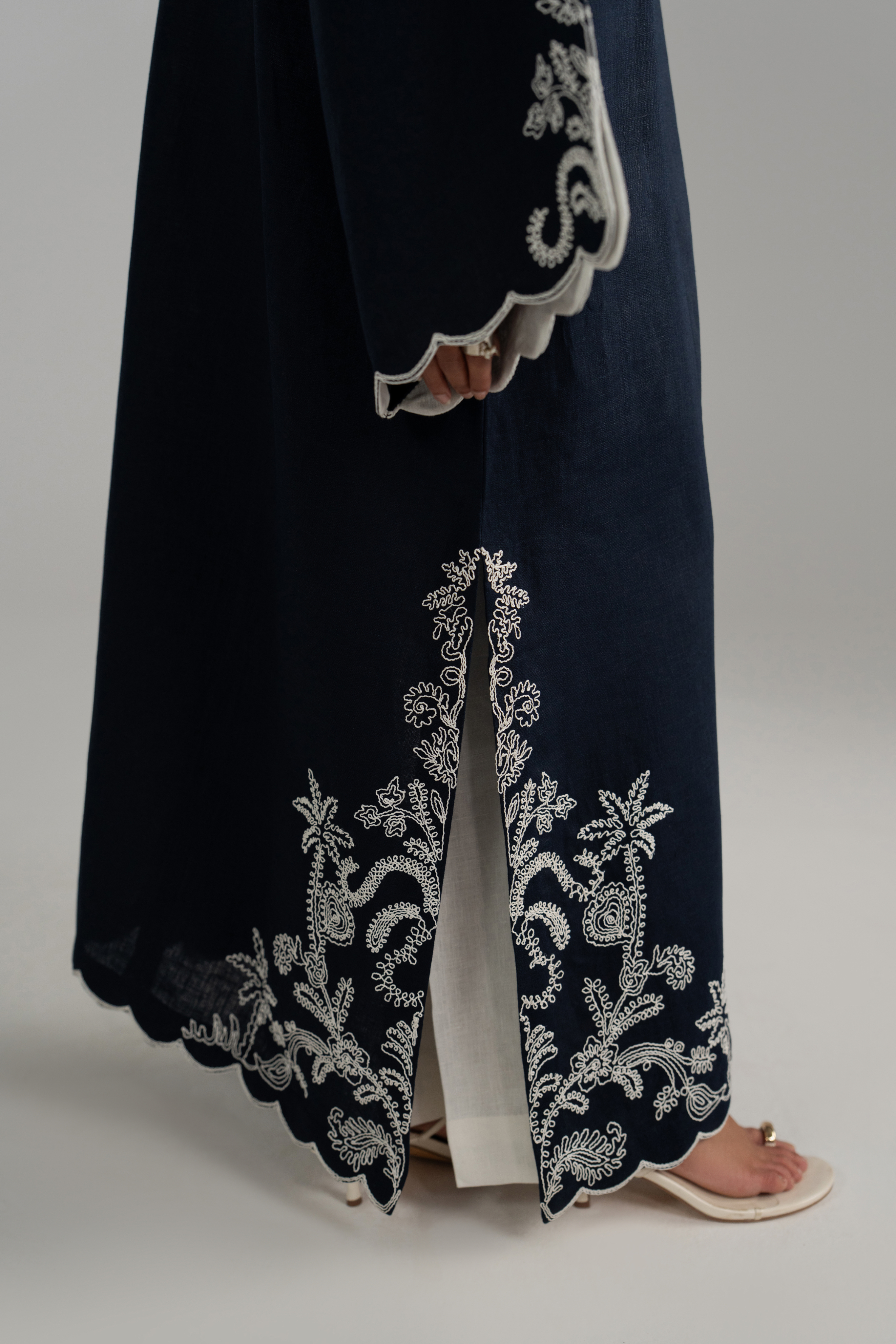 Embroidered Kaftan Set
