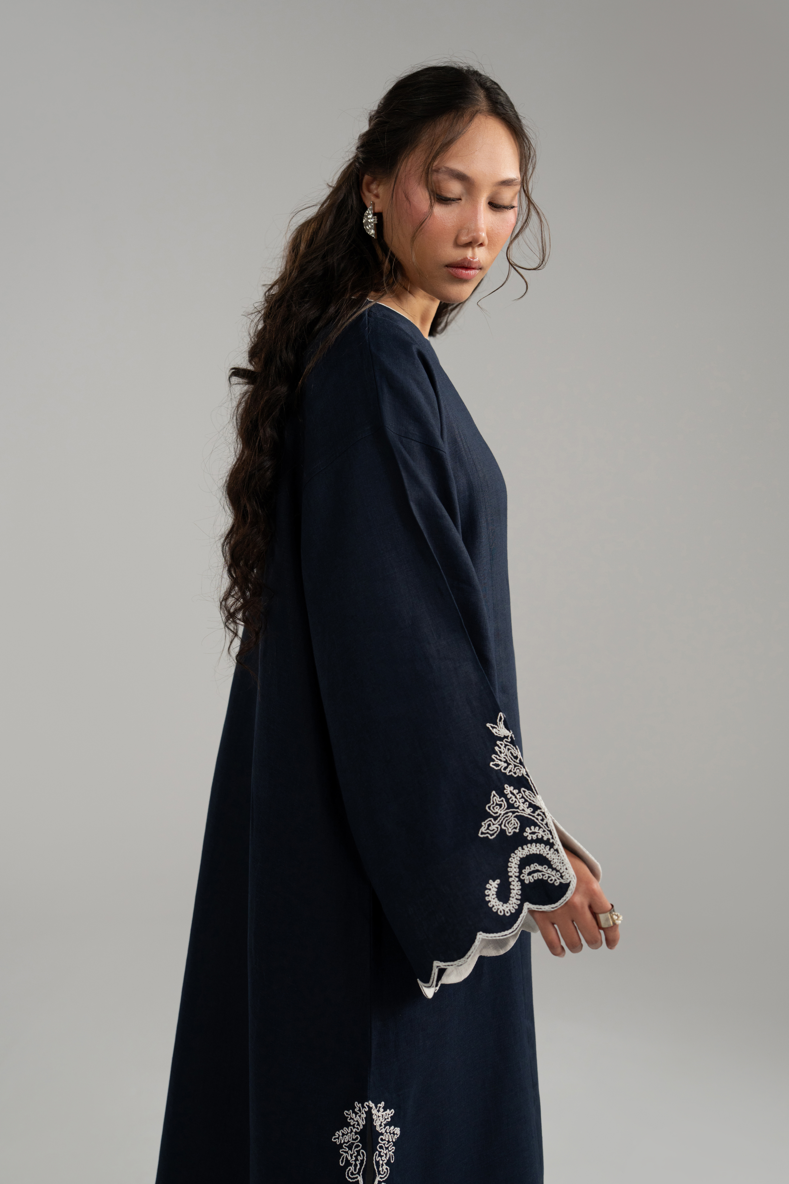 Embroidered Kaftan Set